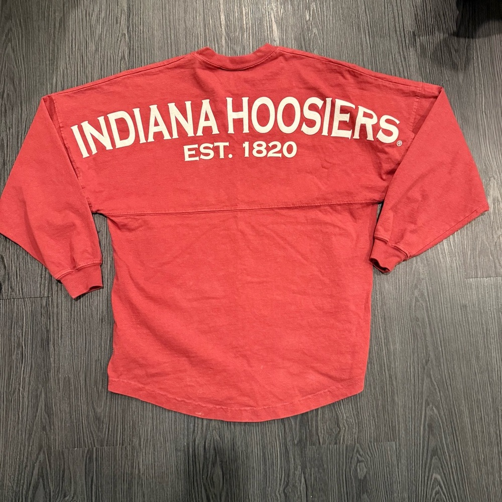 Spirit Indiana Hoosiers Oversized Crewneck Long Sleeve Tee
